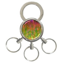 Abstract Trippy Bright Melting 3-ring Key Chains by Simbadda