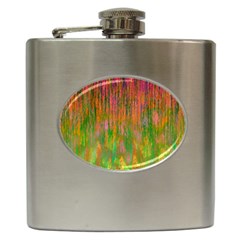 Abstract Trippy Bright Melting Hip Flask (6 Oz) by Simbadda