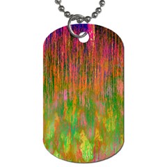 Abstract Trippy Bright Melting Dog Tag (two Sides) by Simbadda