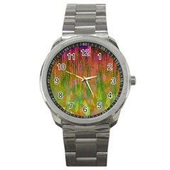 Abstract Trippy Bright Melting Sport Metal Watch by Simbadda