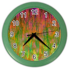 Abstract Trippy Bright Melting Color Wall Clocks by Simbadda