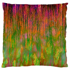 Abstract Trippy Bright Melting Large Cushion Case (one Side) by Simbadda