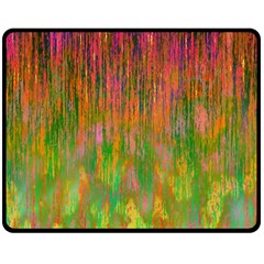 Abstract Trippy Bright Melting Double Sided Fleece Blanket (medium)  by Simbadda