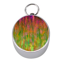 Abstract Trippy Bright Melting Mini Silver Compasses