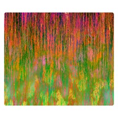 Abstract Trippy Bright Melting Double Sided Flano Blanket (small)  by Simbadda