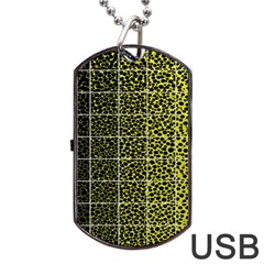 Pixel Gradient Pattern Dog Tag Usb Flash (two Sides) by Simbadda