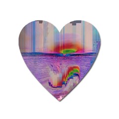 Glitch Art Abstract Heart Magnet by Simbadda