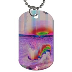 Glitch Art Abstract Dog Tag (two Sides) by Simbadda