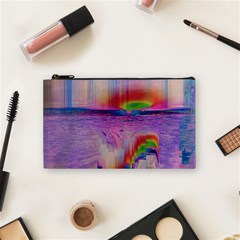 Glitch Art Abstract Cosmetic Bag (small)  by Simbadda