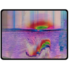 Glitch Art Abstract Fleece Blanket (large) 