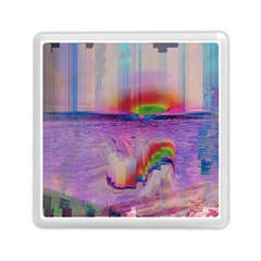 Glitch Art Abstract Memory Card Reader (square) 