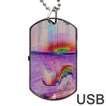 Glitch Art Abstract Dog Tag USB Flash (One Side) Front