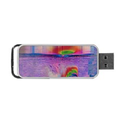 Glitch Art Abstract Portable Usb Flash (one Side)