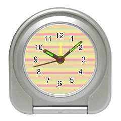 Lines Travel Alarm Clocks by Valentinaart