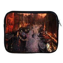 River Venice Gondolas Italy Artwork Painting Apple Ipad 2/3/4 Zipper Cases