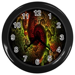 Fractal Digital Art Wall Clocks (black) by Simbadda