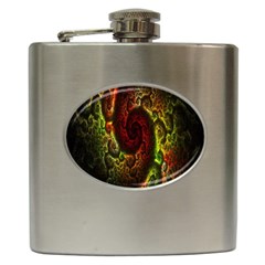 Fractal Digital Art Hip Flask (6 Oz) by Simbadda