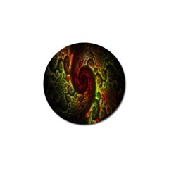 Fractal Digital Art Golf Ball Marker by Simbadda