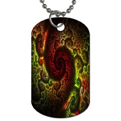 Fractal Digital Art Dog Tag (two Sides) by Simbadda