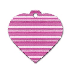 Lines Dog Tag Heart (two Sides)