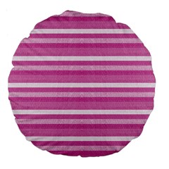 Lines Large 18  Premium Flano Round Cushions