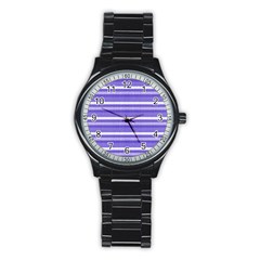 Lines Stainless Steel Round Watch