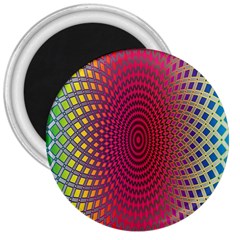 Abstract Circle Colorful 3  Magnets by Simbadda