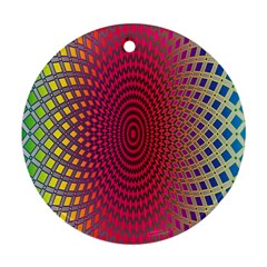 Abstract Circle Colorful Ornament (round) by Simbadda