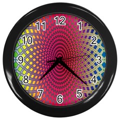 Abstract Circle Colorful Wall Clocks (black) by Simbadda