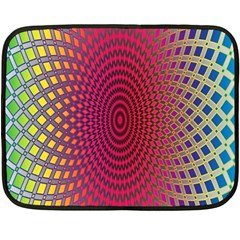 Abstract Circle Colorful Double Sided Fleece Blanket (mini)  by Simbadda