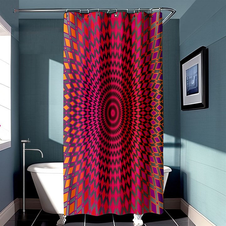 Abstract Circle Colorful Shower Curtain 36  x 72  (Stall) 