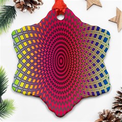 Abstract Circle Colorful Snowflake Ornament (two Sides) by Simbadda