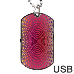 Abstract Circle Colorful Dog Tag Usb Flash (one Side)