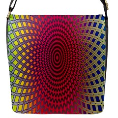 Abstract Circle Colorful Flap Messenger Bag (s) by Simbadda