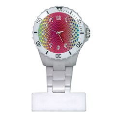 Abstract Circle Colorful Plastic Nurses Watch by Simbadda