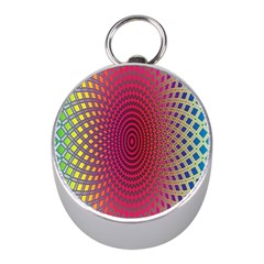 Abstract Circle Colorful Mini Silver Compasses