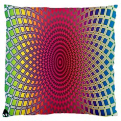 Abstract Circle Colorful Large Flano Cushion Case (one Side) by Simbadda