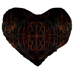 Digital Art Large 19  Premium Heart Shape Cushions