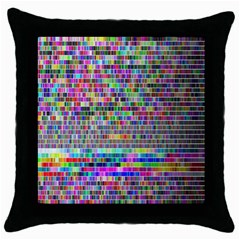 Plasma Gradient Phalanx Throw Pillow Case (black) by Simbadda