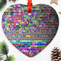 Plasma Gradient Phalanx Heart Ornament (two Sides) by Simbadda