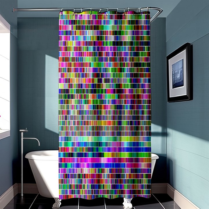 Plasma Gradient Phalanx Shower Curtain 36  x 72  (Stall) 