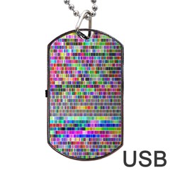 Plasma Gradient Phalanx Dog Tag Usb Flash (one Side)