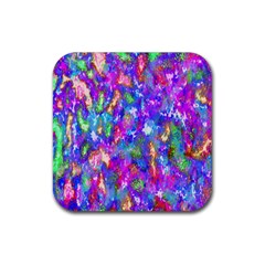 Abstract Trippy Bright Sky Space Rubber Coaster (square)  by Simbadda