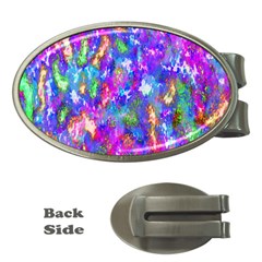 Abstract Trippy Bright Sky Space Money Clips (oval)  by Simbadda