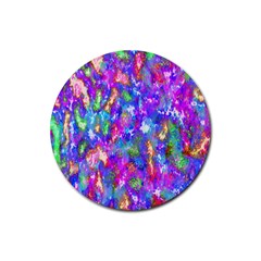 Abstract Trippy Bright Sky Space Rubber Round Coaster (4 Pack)  by Simbadda