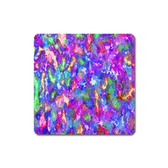 Abstract Trippy Bright Sky Space Square Magnet by Simbadda