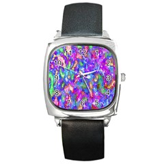 Abstract Trippy Bright Sky Space Square Metal Watch by Simbadda