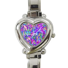 Abstract Trippy Bright Sky Space Heart Italian Charm Watch by Simbadda