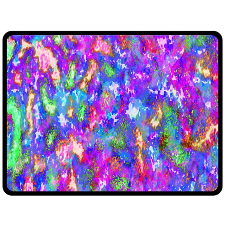 Abstract Trippy Bright Sky Space Double Sided Fleece Blanket (Large) 