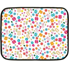 Floral Pattern Fleece Blanket (mini)